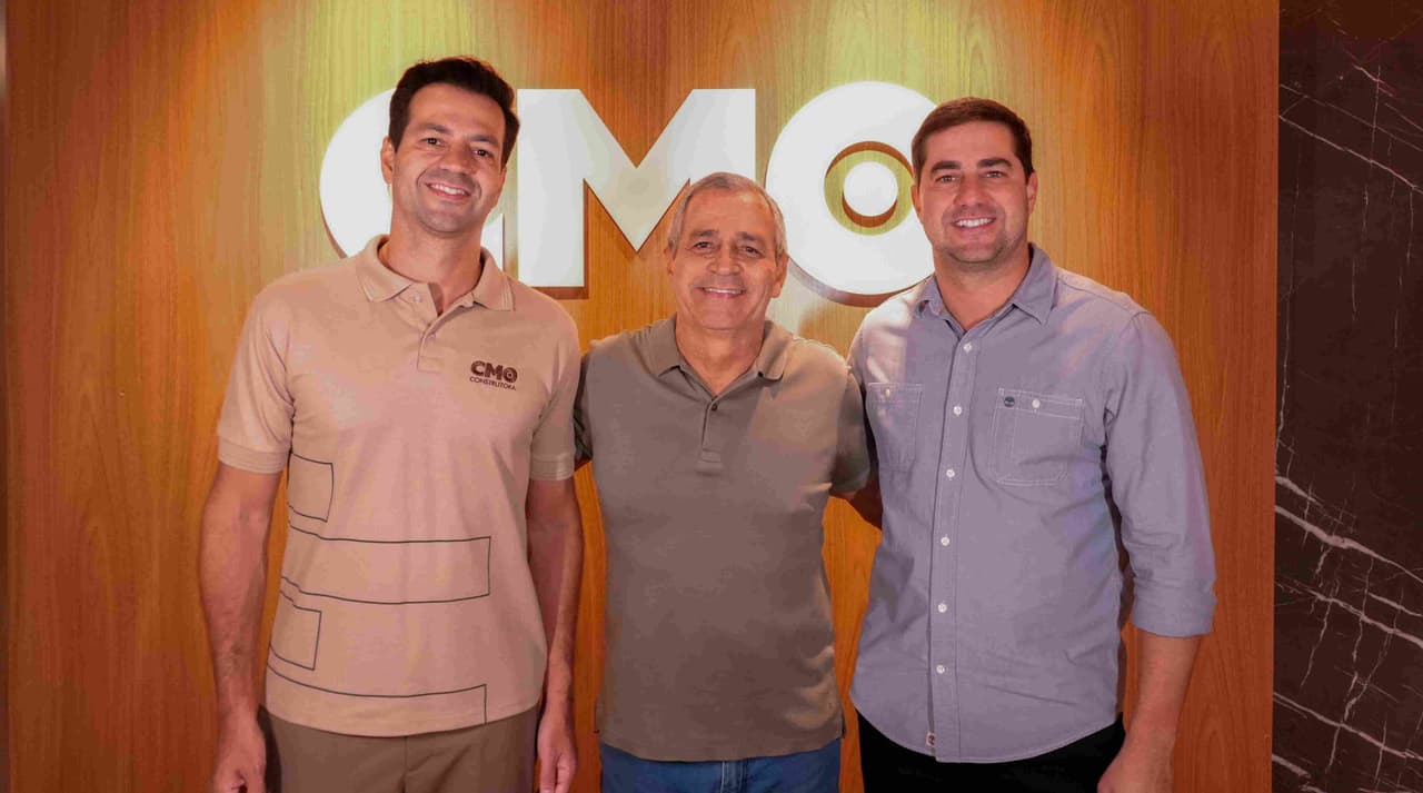 Da esquerda para direita: Marcelo Moreira, Moacyr Moreira e Marco Aurélio Moreira